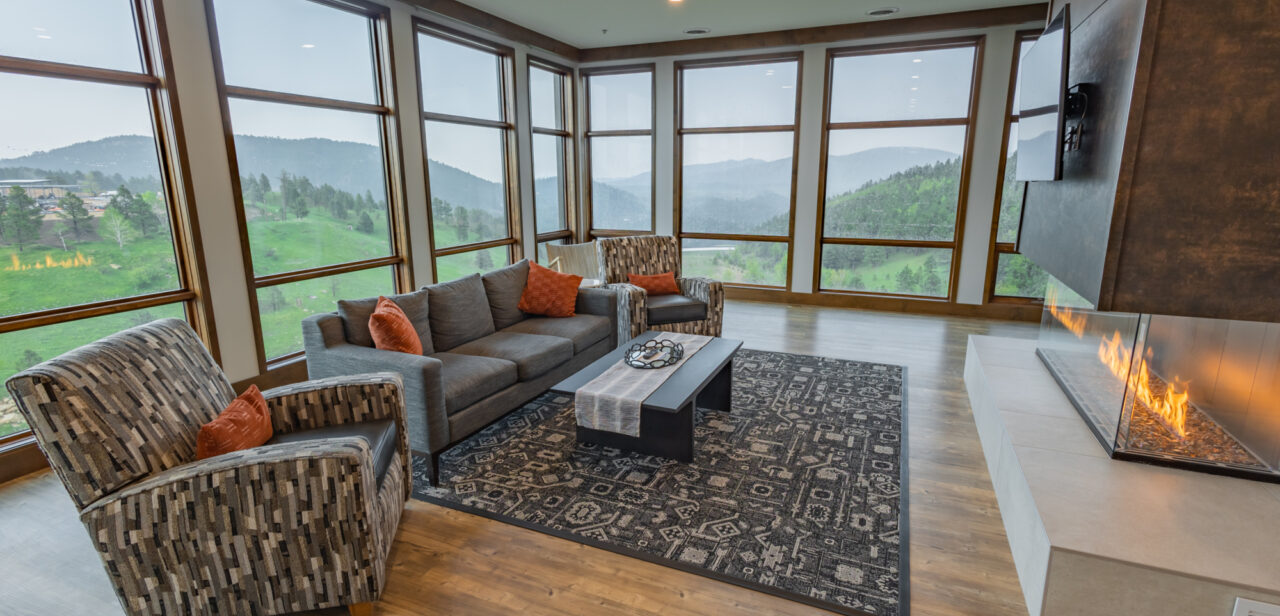 View of the living room within the Executive Suite