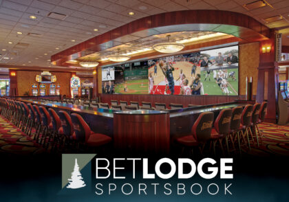 Bet Lodge Sports Book featuring a room to watch games