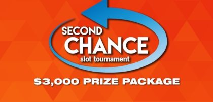 $3,000 prize package at second chance slot tournament